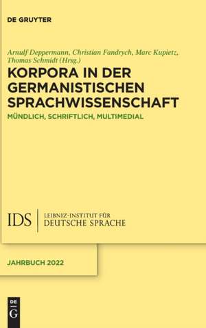 Korpora in der germanistischen Sprachwissenschaft de Arnulf Deppermann