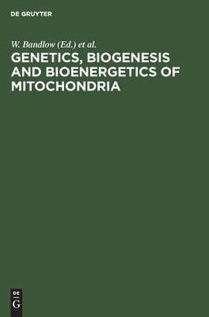 Genetics, biogenesis and bioenergetics of mitochondria: proceedings of a symposium held at the Genet. Inst. d. Univ. München ; Sept. 11-13, 1975 de Wolfhard Bandlow