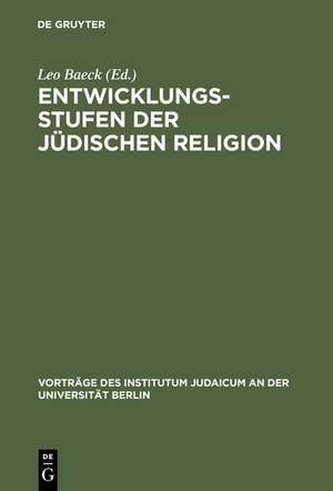 Entwicklungsstufen der jüdischen Religion de Juda Bergmann