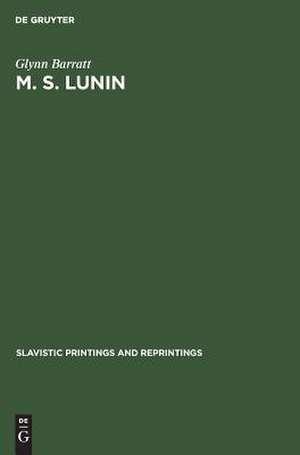 M. S. Lunin: catholic decembrist de Glynn Barratt