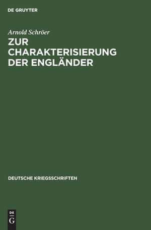 Zur Charakterisierung der Engländer de Michael Martin Arnold Schröer