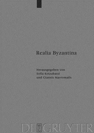 Realia Byzantina de Sofia Kotzabassi