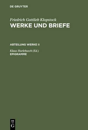 Epigramme: Text und Apparat de Klaus Hurlebusch