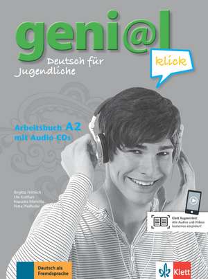 geni@l klick A2 - Arbeitsbuch mit 2 Audio-CDs de Ute Koithan