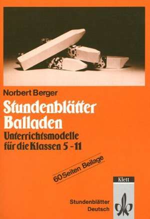 Stundenblätter Balladen de Norbert Berger