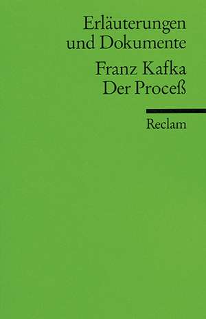 Der Proceß. Erläuterungen und Dokumente de Franz Kafka