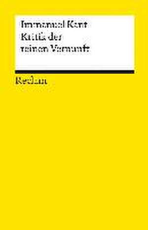 Kritik der reinen Vernunft de Immanuel Kant