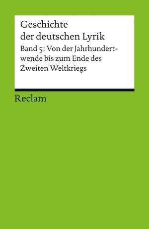 Geschichte der deutschen Lyrik de Ralf Schnell