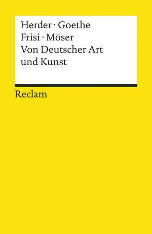 Von Deutscher Art und Kunst de Johann Gottfried Herder