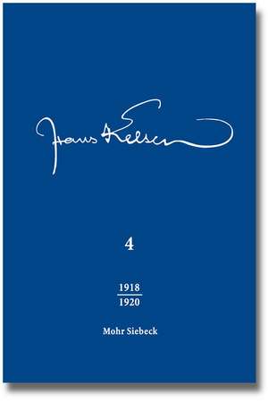 Hans Kelsen Werke: Veroffentlichte Schriften 1918-1920 de Hans Kelsen