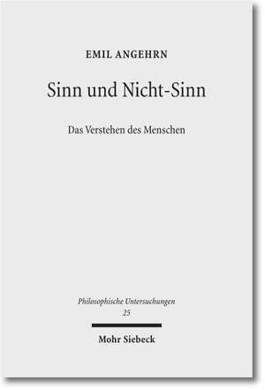 Sinn Und Nicht-Sinn: Das Verstehen Des Menschen de Emil Angehrn