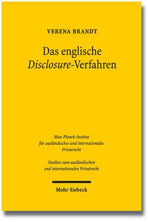 Das Englische Disclosure-Verfahren: Ein Modell Fur Zugang Zu Information Und Beweis Im Deutschen Zivilprozess? de Verena Brandt