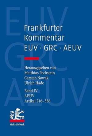 Frankfurter Kommentar zu EUV, GRC und AEUV 04 de Matthias Pechstein