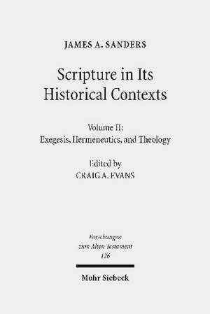 Scripture in Its Historical Contexts de James A. Sanders