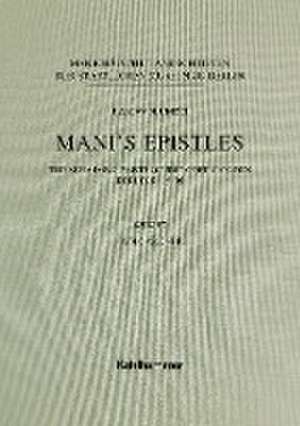 Mani's Epistles de Iain Gardner