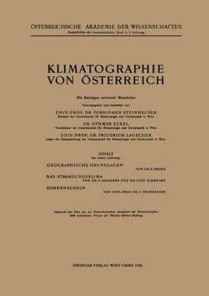 Klimatographie von Österreich de F. Steinhauser