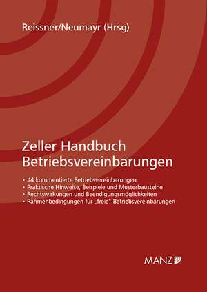 Zeller Handbuch Betriebsvereinbarungen de Gert-Peter Reissner