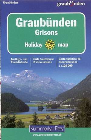 KuF Graubünden 1 : 120 000. Holiday Map