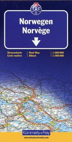 KuF Norwegen 1 : 800 000 / 1 : 900 000. Straßenkarte