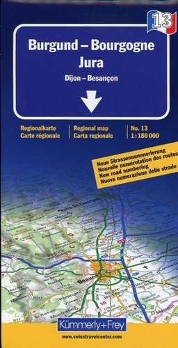 KuF Frankreich Regionalkarte 13 Burgund / Jura 1 : 180 000