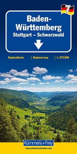 KuF Deutschland Regionalkarte 07. Baden Württemberg 1 : 275 000