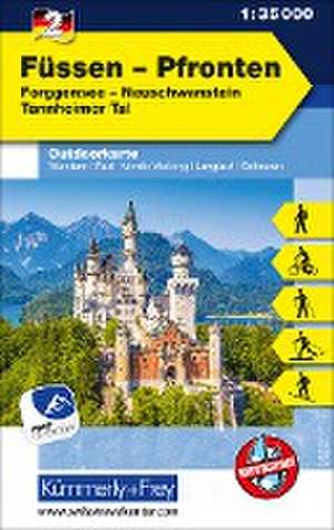 Füssen - Pfronten Nr. 02 Outdoorkarte Deutschland 1:35 000 de Hallwag Kümmerly+Frey AG