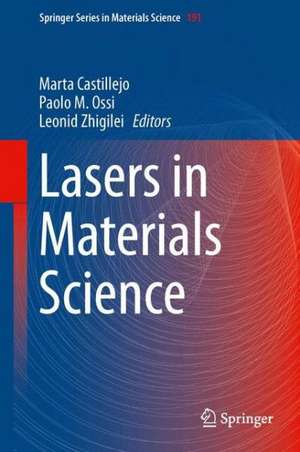 Lasers in Materials Science de Marta Castillejo