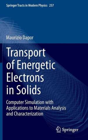 Transport of Energetic Electrons in Solids: Computer Simulation with Applications to Materials Analysis and Characterization de Maurizio Dapor