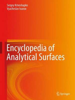 Encyclopedia of Analytical Surfaces de S.N. Krivoshapko