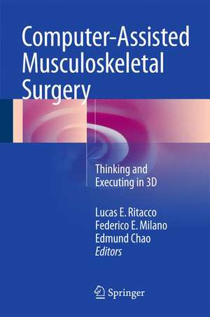 Computer-Assisted Musculoskeletal Surgery: Thinking and Executing in 3D de Lucas E. Ritacco