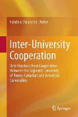 Inter-University Cooperation: Best Practices from Cooperation Between the Sapienza University of Rome, Canadian and American Universities de Fabrizio D’Ascenzo