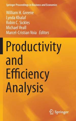 Productivity and Efficiency Analysis de William H. Greene