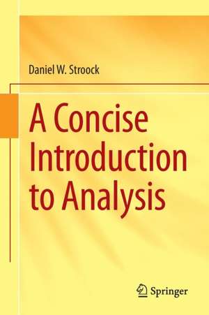 A Concise Introduction to Analysis de Daniel W. Stroock