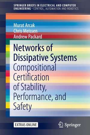 Networks of Dissipative Systems: Compositional Certification of Stability, Performance, and Safety de Murat Arcak