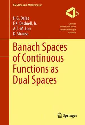 Banach Spaces of Continuous Functions as Dual Spaces de H. G. Dales