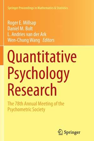 Quantitative Psychology Research: The 78th Annual Meeting of the Psychometric Society de Roger E. Millsap