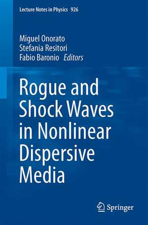 Rogue and Shock Waves in Nonlinear Dispersive Media de Miguel Onorato