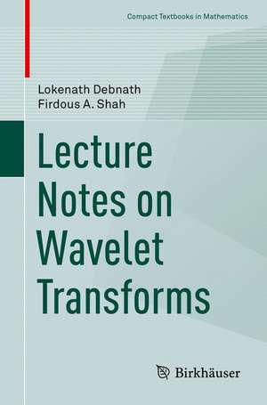 Lecture Notes on Wavelet Transforms de Lokenath Debnath