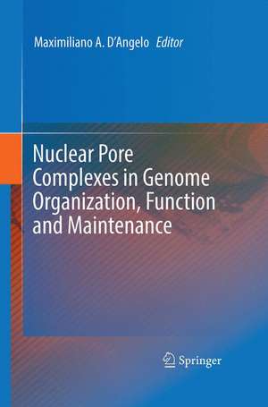 Nuclear Pore Complexes in Genome Organization, Function and Maintenance de Maximiliano D’Angelo