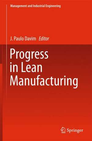 Progress in Lean Manufacturing de J. Paulo Davim