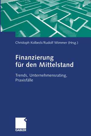 Finanzierung für den Mittelstand: Trends, Unternehmensrating, Praxisfälle de Christoph Kolbeck