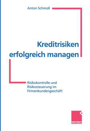 Kreditrisiken erfolgreich managen: Risikokontrolle und Risikosteuerung im Firmenkundengeschäft de Anton Schmoll