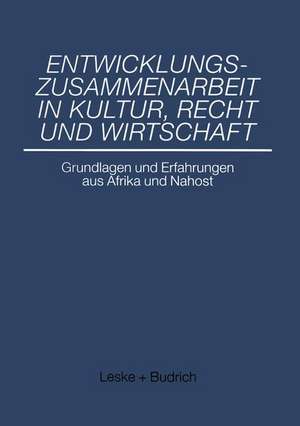 Entwicklungszusammenarbeit in Kultur, Recht und Wirtschaft: Grundlagen und Erfahrungen aus Afrika und Nahost de Volker Nienhaus