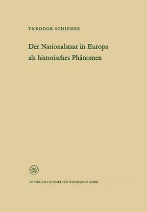 Ansprache des Ministerpräsidenten Dr. Franz Meyers. Der Nationalstaat in Europa als historisches Phänomen de Theodor Schieder