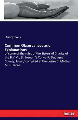 Common Observances and Explanations de Anonymous