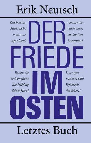 Der Friede im Osten de Erik Neutsch