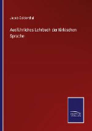 Ausführliches Lehrbuch der türkischen Sprache de Jacob Goldenthal