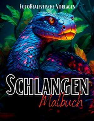 Malbuch Schlangen ¿Fotorealistisch¿. de Lucy´s Schwarze Malbücher