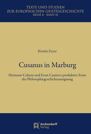 Cusanus in Marburg de Kirstin Zeyer