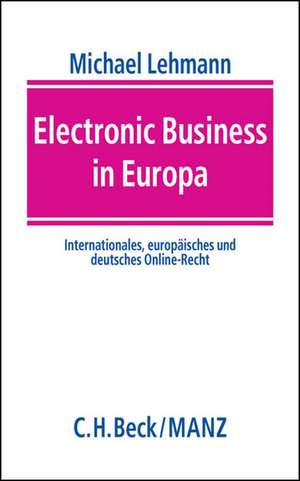 Electronic Business in Europa de Michael Lehmann